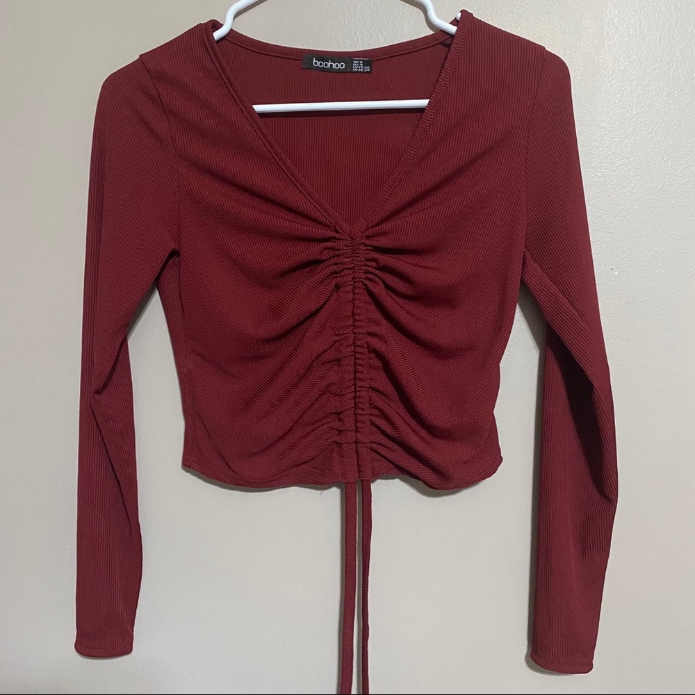Adjustable crop long sleeve